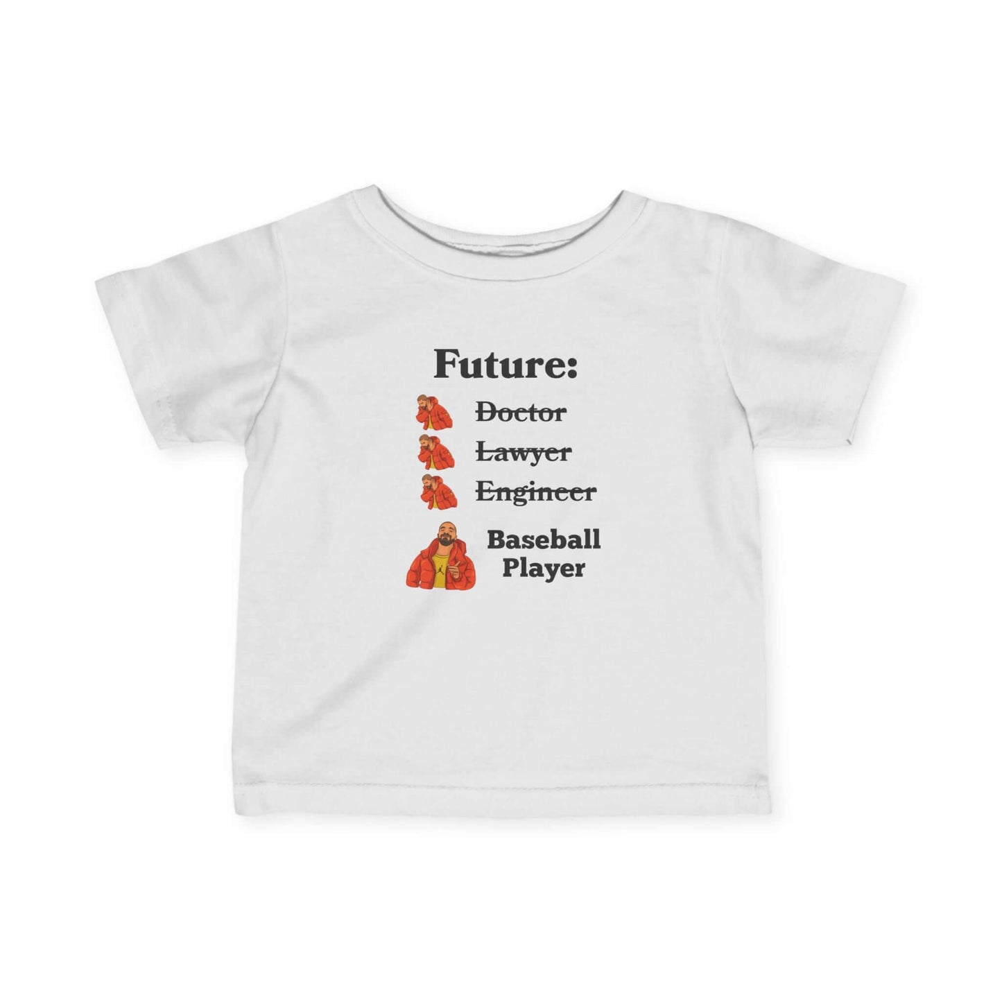 Future Baseball Player Infant Tee White