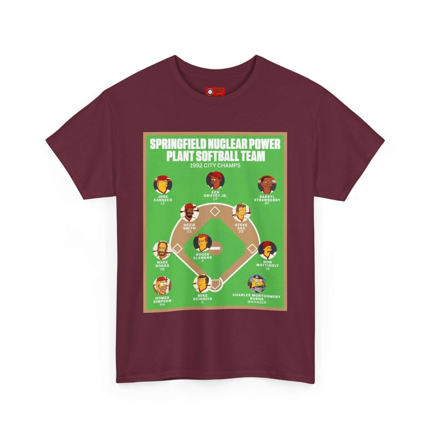 Simpsons Nuclear Power Plant Softball Team T-shirt