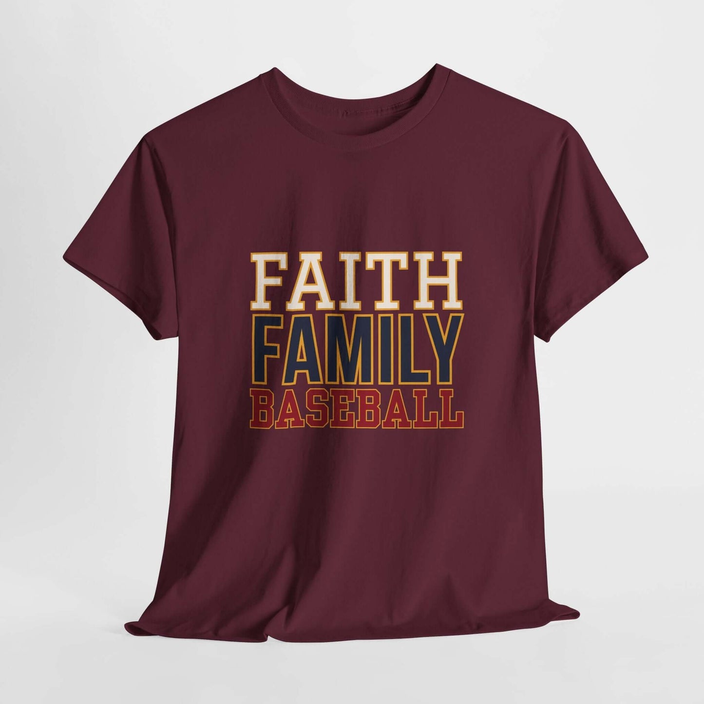 Faith Family Baseball T-shirt