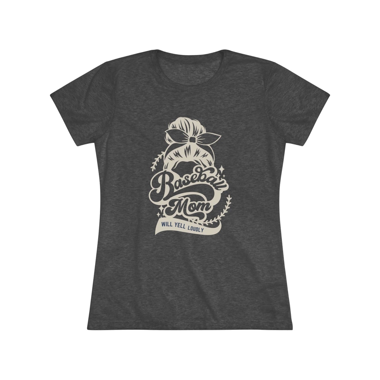 Baseball Mom Women's Triblend Tee Black