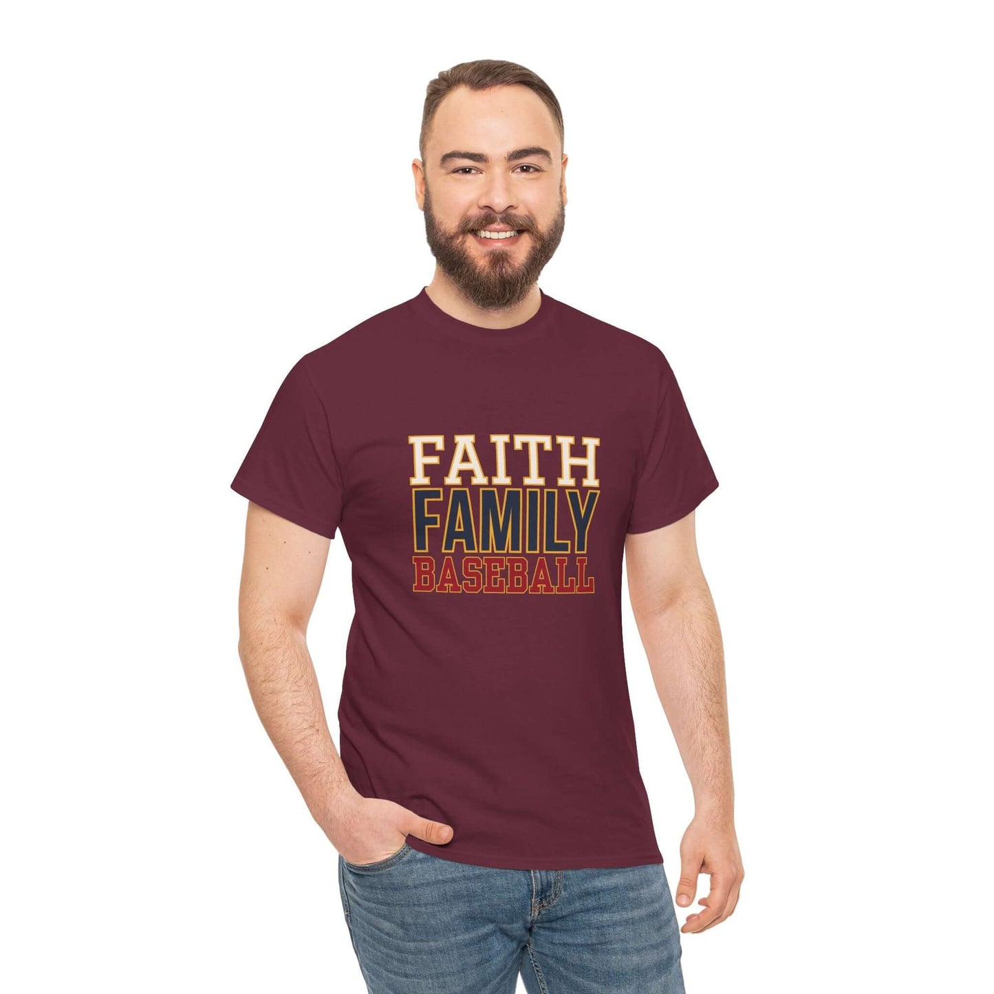 Faith Family Baseball T-shirt
