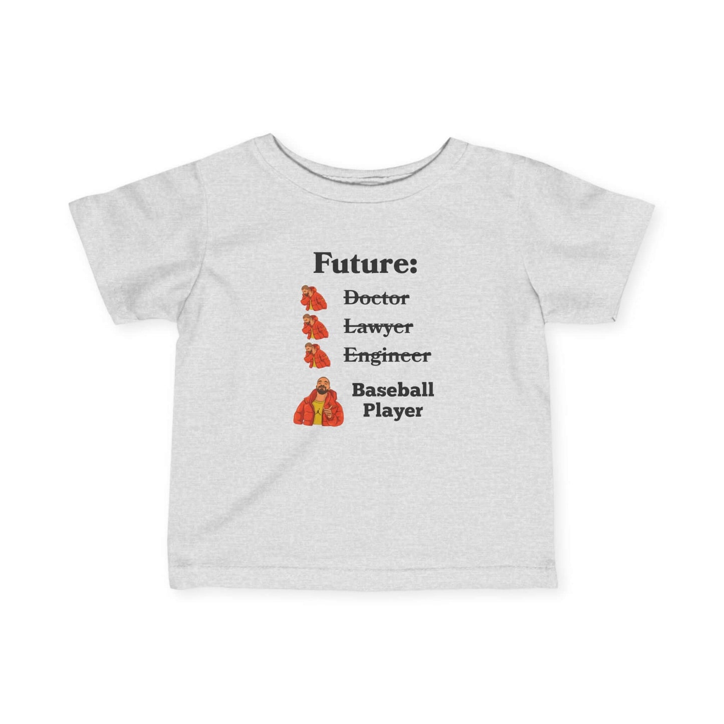 Future Baseball Player Infant Tee Heather