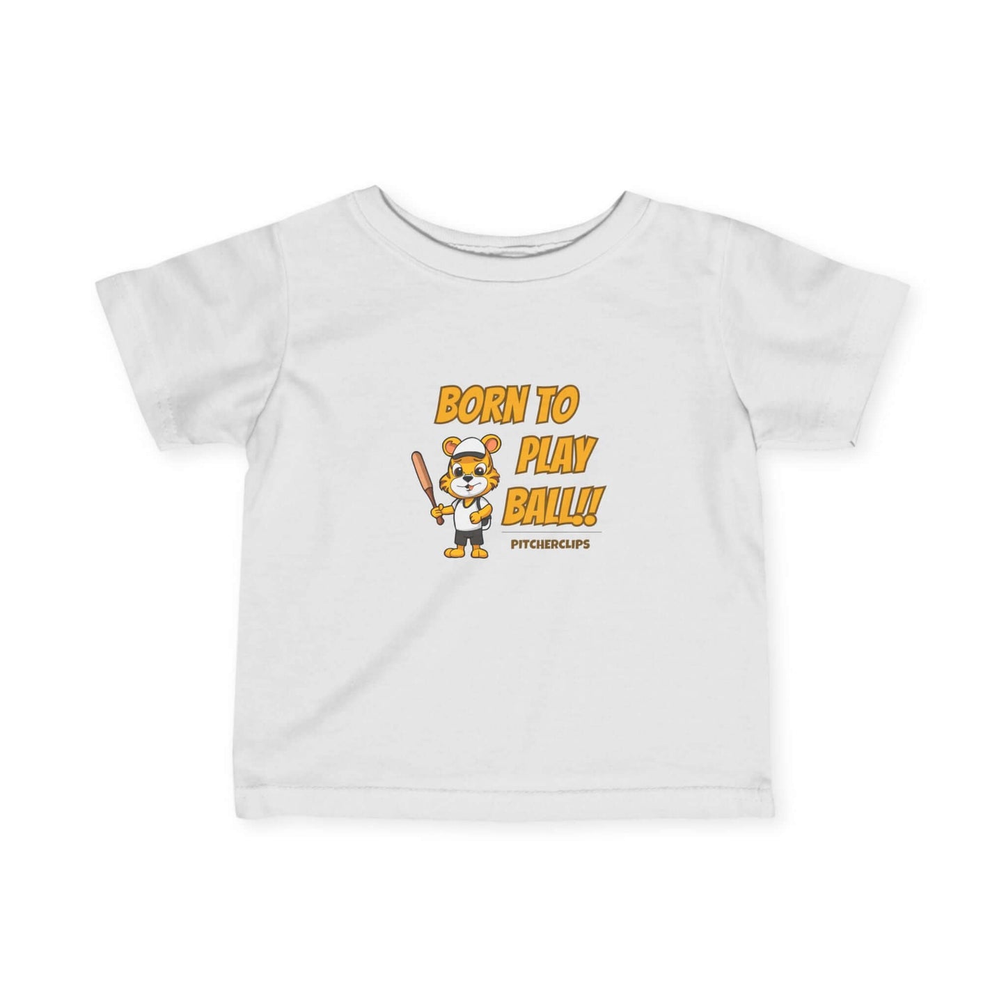 Born to Play Ball! Infant Tee White