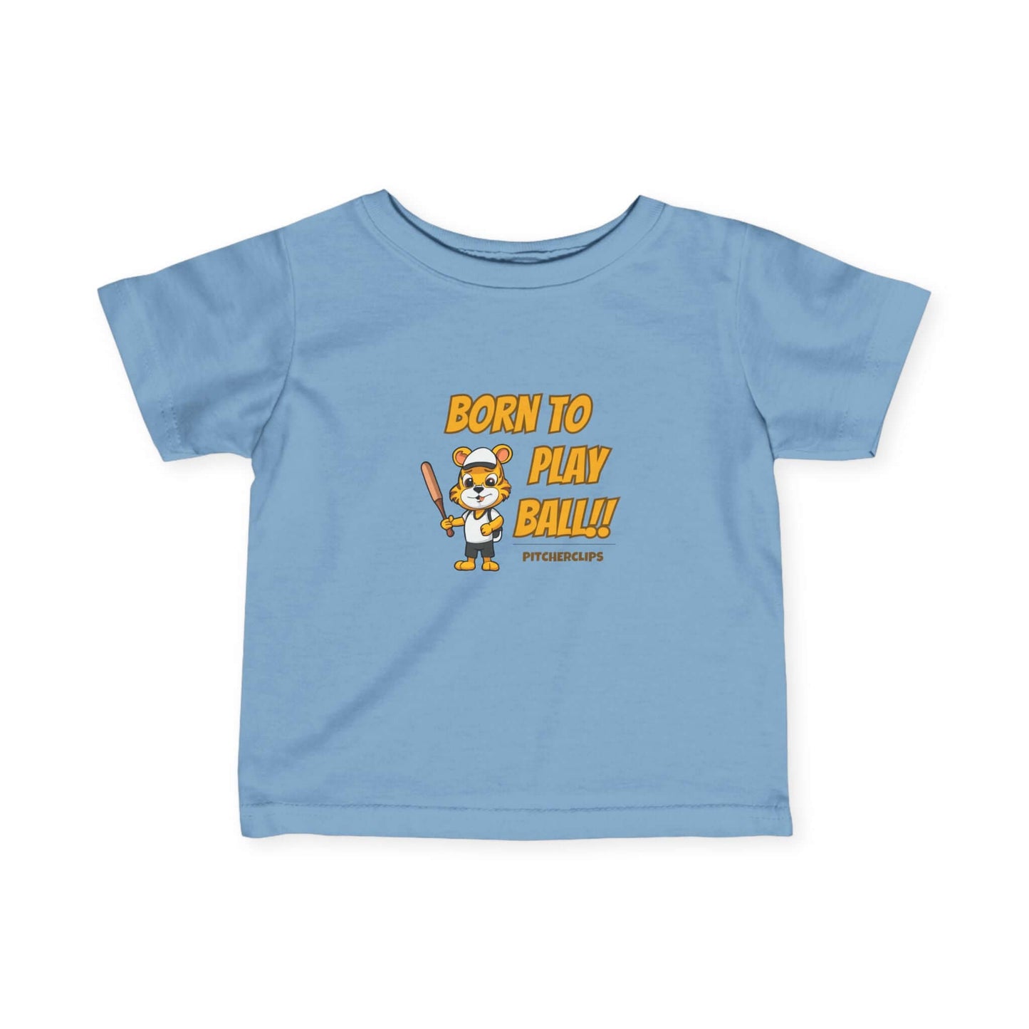 Born to Play Ball! Infant Tee Light Blue