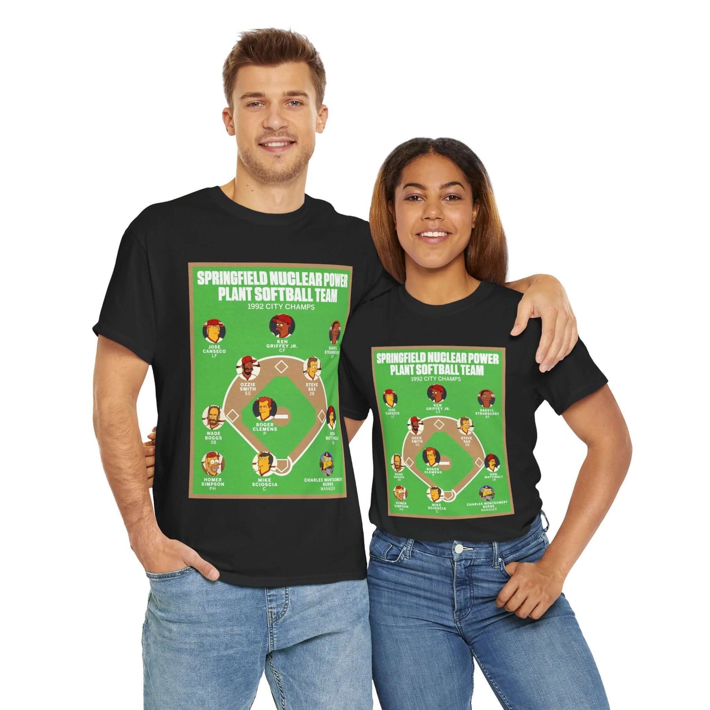 Simpsons Nuclear Power Plant Softball Team T-shirt