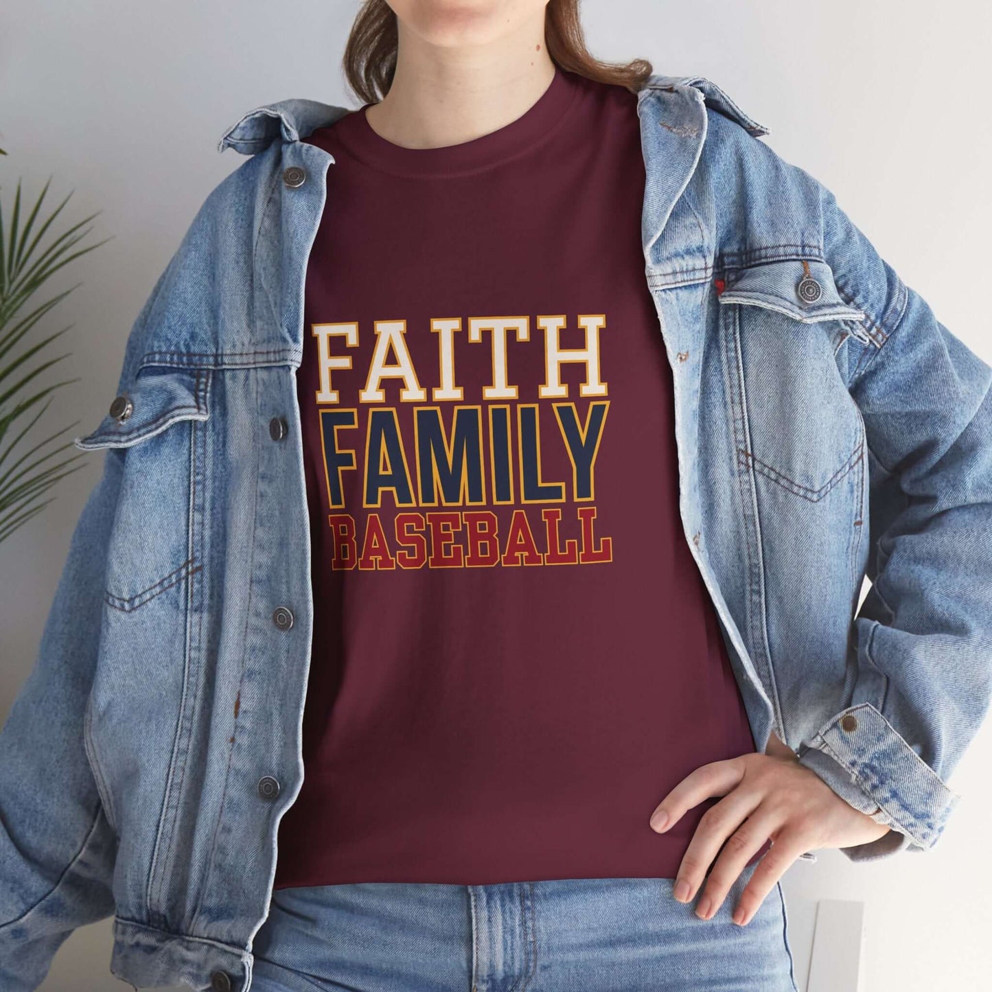 Faith Family Baseball T-shirt
