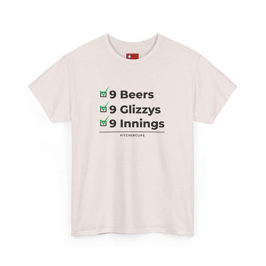 9 Beers, 9 Glizzys, 9 Innings T-shirt