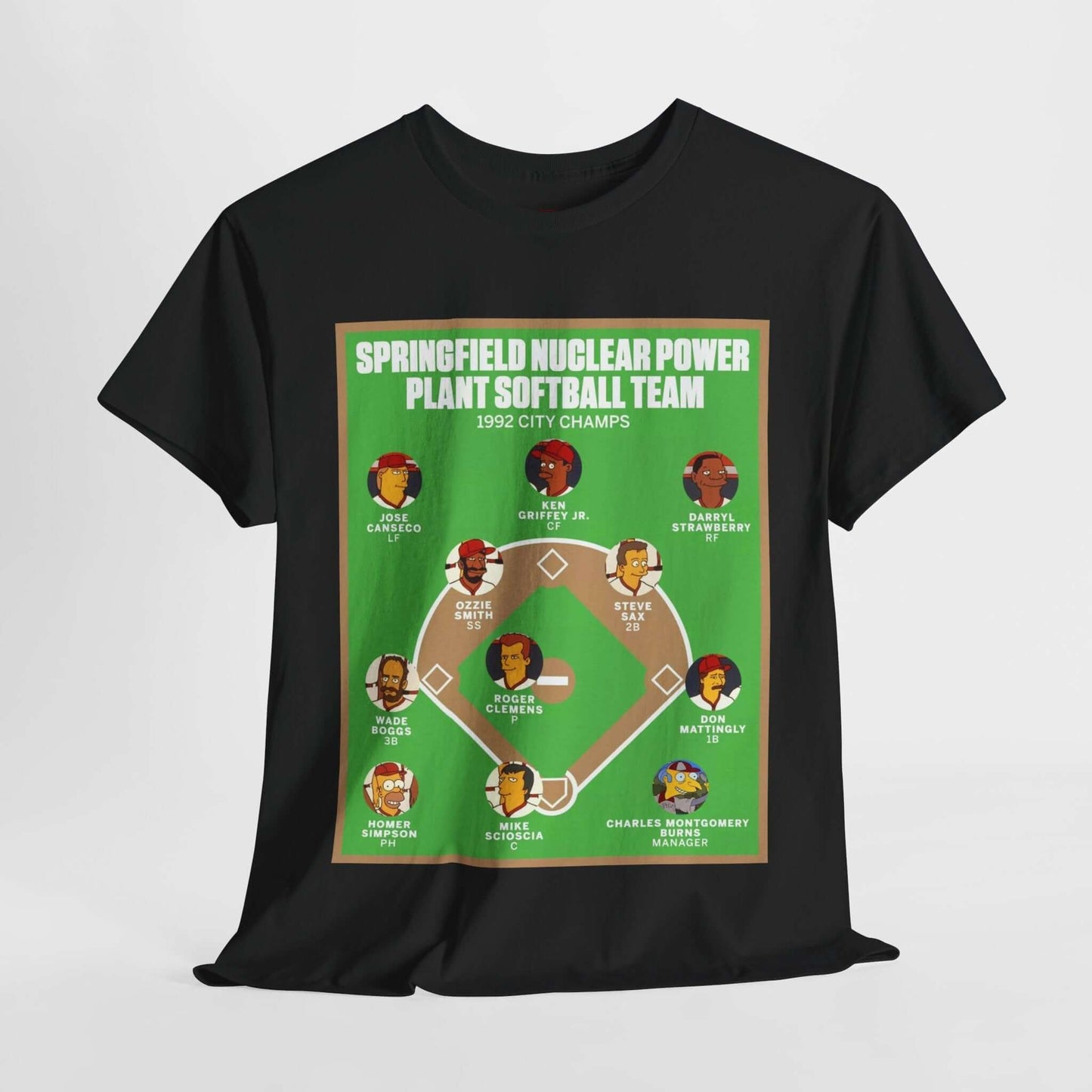 Simpsons Nuclear Power Plant Softball Team T-shirt