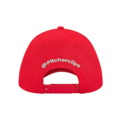 Make Pitchers Hit Again Red Baseball Cap Back.